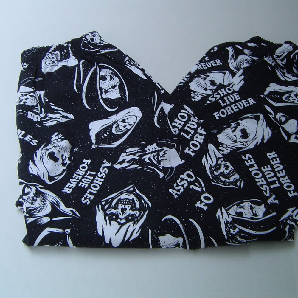 NEW ALF BLACK AND WHITE UNISEX SWEATPANTS  SIZE LARGE  NWOTS